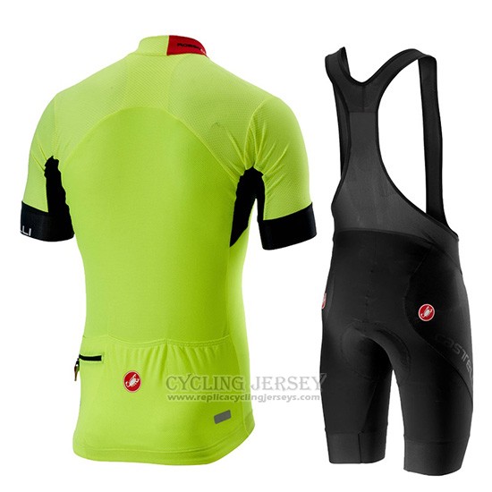 2019 Cycling Jersey Castelli Aero Race Green Short Sleeve and Overalls
