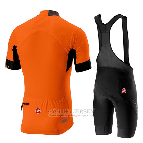2019 Cycling Jersey Castelli Aero Race Orange Short Sleeve and Overalls