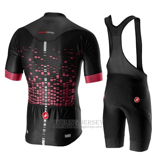 2019 Cycling Jersey Castelli Climber's 2.0 Black Pink Short Sleeve and Overalls