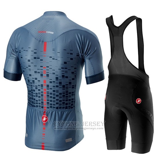 2019 Cycling Jersey Castelli Climber's 2.0 Gray Blue Short Sleeve and Overalls