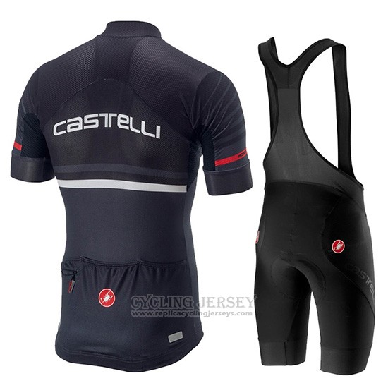 2019 Cycling Jersey Castelli Free Ar 4.1 Black Short Sleeve and Overalls
