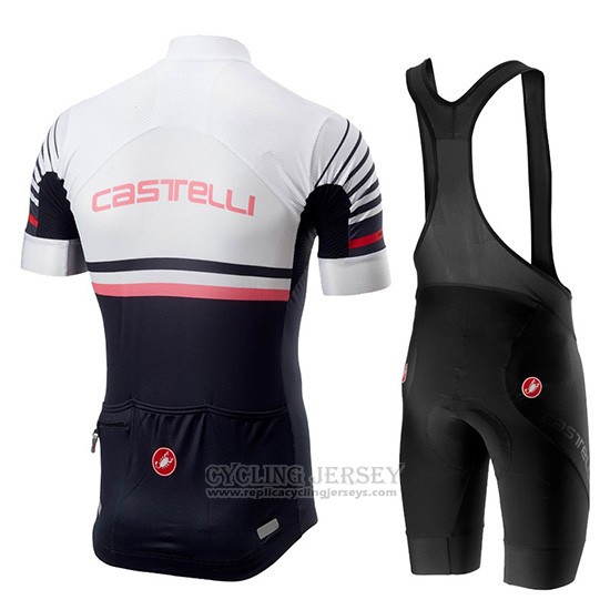 2019 Cycling Jersey Castelli Free Ar 4.1 White Black Short Sleeve and Overalls