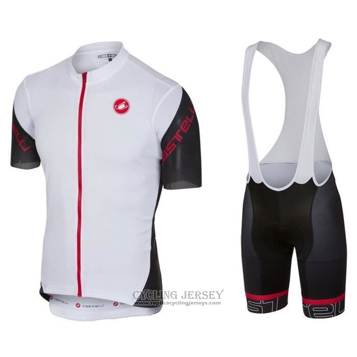 2020 Cycling Jersey Castelli Black White Red Short Sleeve And Bib Short