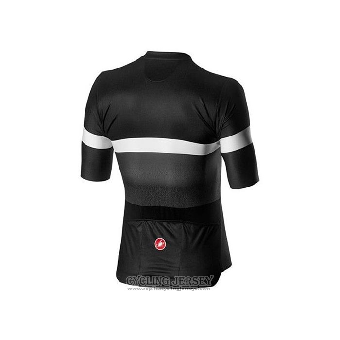 2020 Cycling Jersey Castelli Black White Short Sleeve And Bib Short