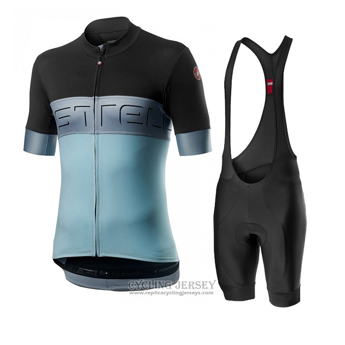 2020 Cycling Jersey Castelli Blue Short Sleeve And Bib Short(1)