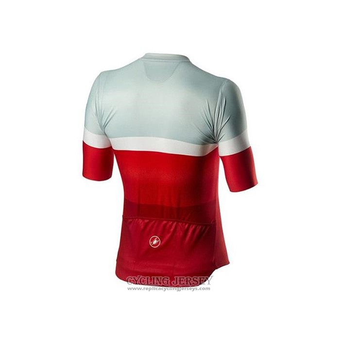 2020 Cycling Jersey Castelli Gray Red Short Sleeve And Bib Short