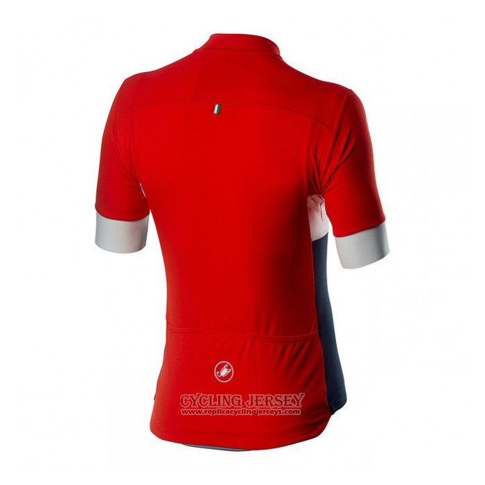 2020 Cycling Jersey Castelli Red Blue Short Sleeve And Bib Short