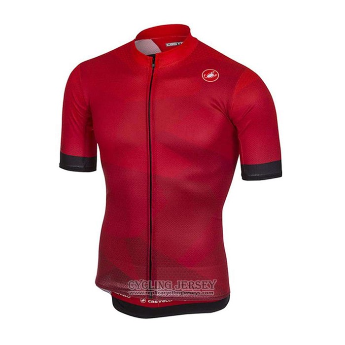 2020 Cycling Jersey Castelli Red Short Sleeve And Bib Short