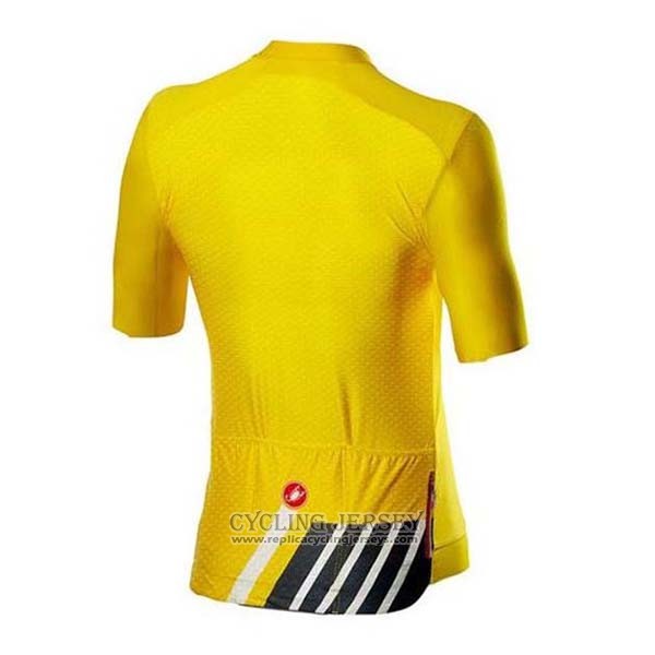 2020 Cycling Jersey Castelli Yellow Black Short Sleeve And Bib Short