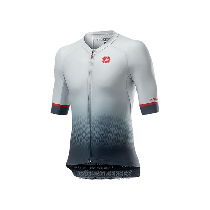 2021 Cycling Jersey Castelli Black Gray White Short Sleeve And Bib Short
