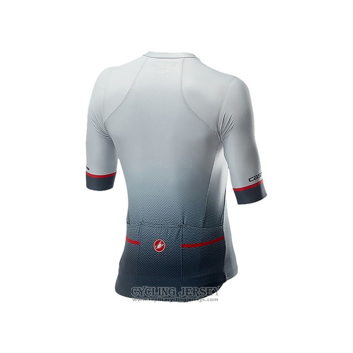 2021 Cycling Jersey Castelli Black Gray White Short Sleeve And Bib Short