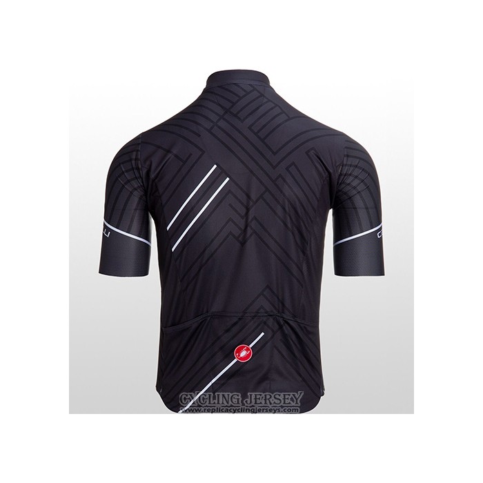 2021 Cycling Jersey Castelli Black White Short Sleeve And Bib Short