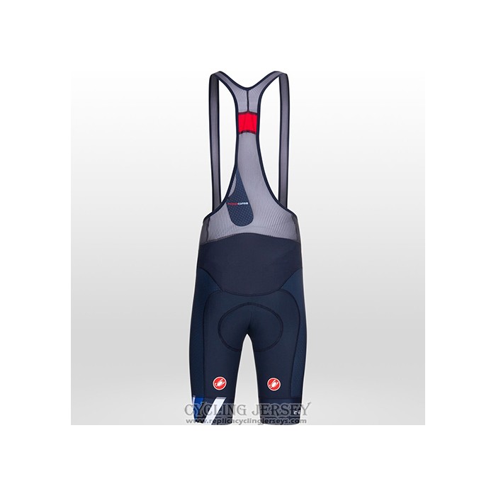 2021 Cycling Jersey Castelli Blue Black White Short Sleeve And Bib Short