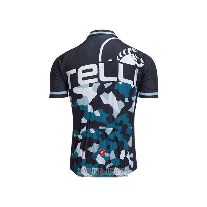 2021 Cycling Jersey Castelli Blue Gray Short Sleeve And Bib Short