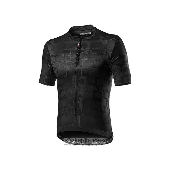 2021 Cycling Jersey Castelli Bright Black Short Sleeve And Bib Short