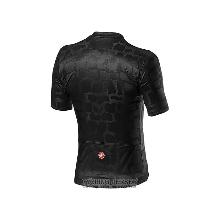 2021 Cycling Jersey Castelli Bright Black Short Sleeve And Bib Short