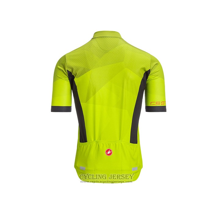 2021 Cycling Jersey Castelli Bright Yellow Short Sleeve And Bib Short