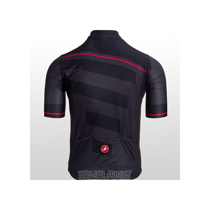 2021 Cycling Jersey Castelli Dark Black Short Sleeve And Bib Short
