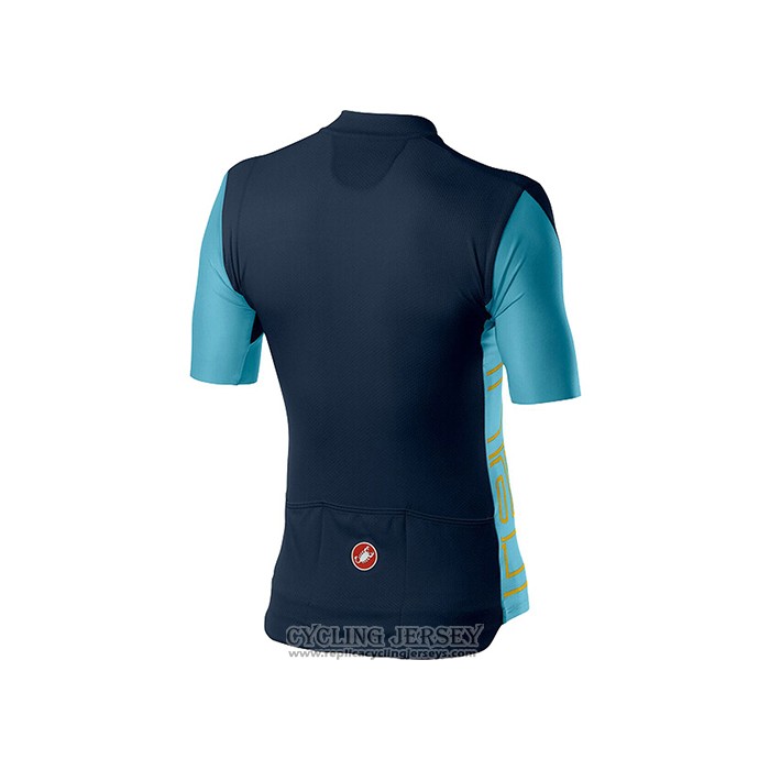 2021 Cycling Jersey Castelli Dark Blue Short Sleeve And Bib Short