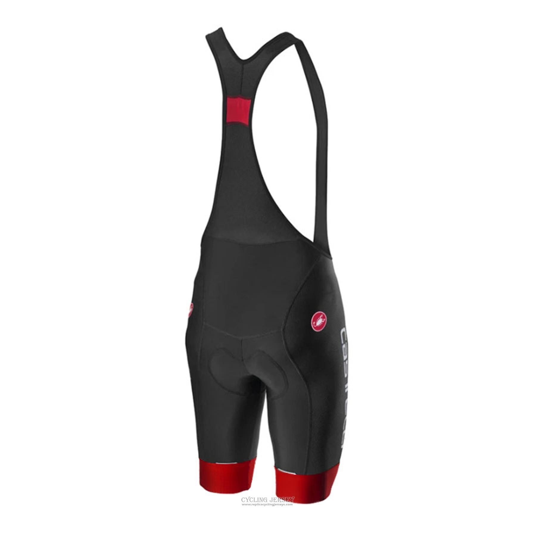 2021 Cycling Jersey Castelli Dark Red Short Sleeve And Bib Short