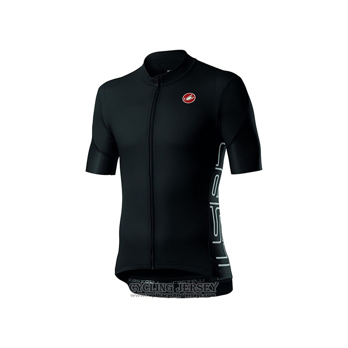2021 Cycling Jersey Castelli Deep Black Short Sleeve And Bib Short