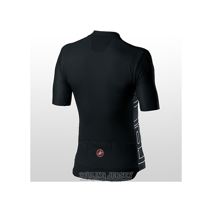 2021 Cycling Jersey Castelli Deep Black Short Sleeve And Bib Short