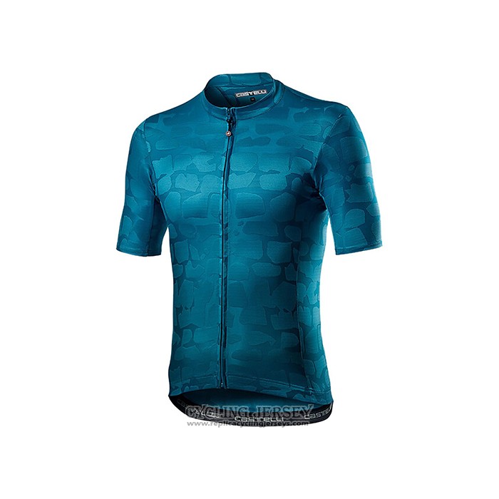 2021 Cycling Jersey Castelli Deep Blue Short Sleeve And Bib Short
