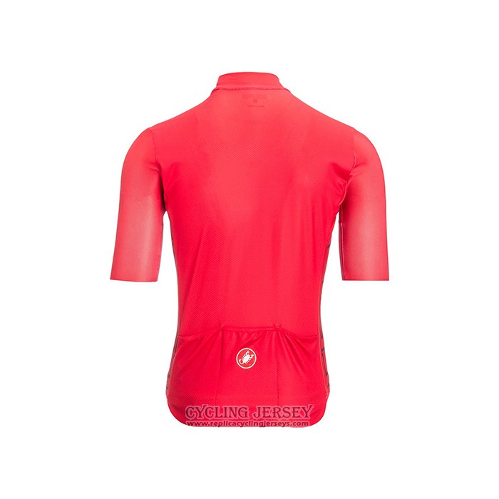 2021 Cycling Jersey Castelli Deep Pink Short Sleeve And Bib Short