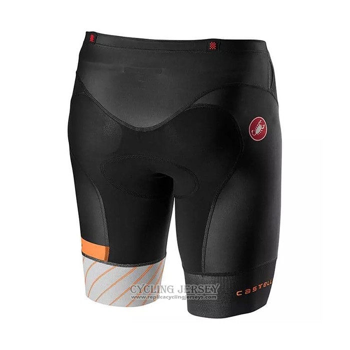 2021 Cycling Jersey Castelli Gray Short Sleeve And Bib Short
