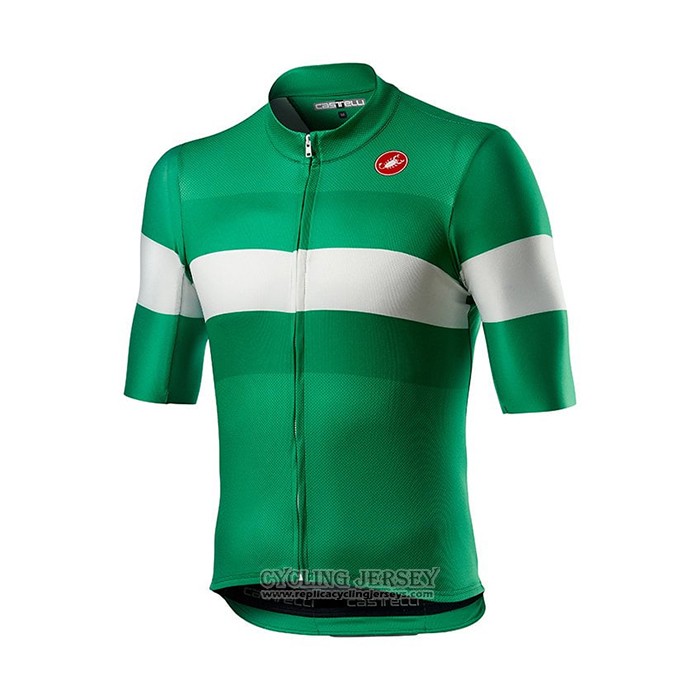 2021 Cycling Jersey Castelli Green Short Sleeve And Bib Short