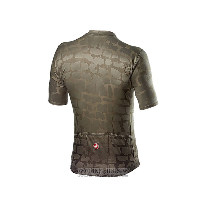 2021 Cycling Jersey Castelli Marron Green Short Sleeve And Bib Short