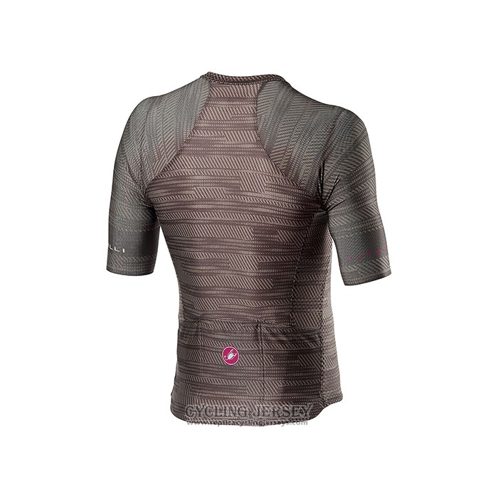 2021 Cycling Jersey Castelli Marron Short Sleeve And Bib Short