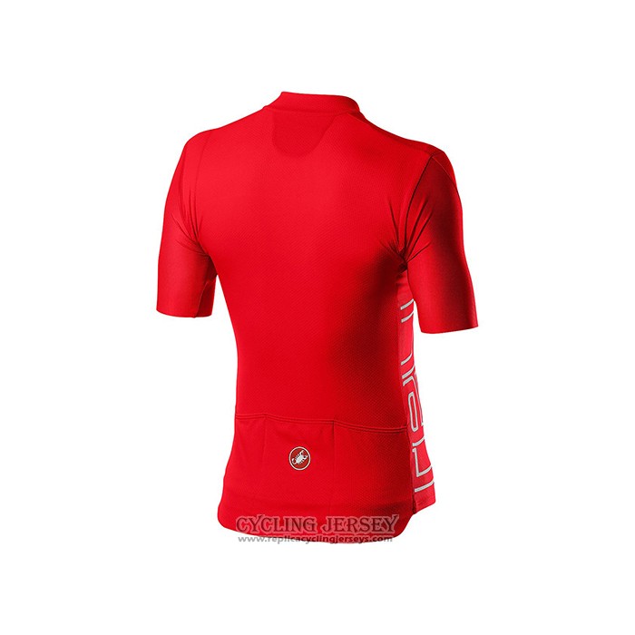 2021 Cycling Jersey Castelli Red Short Sleeve And Bib Short