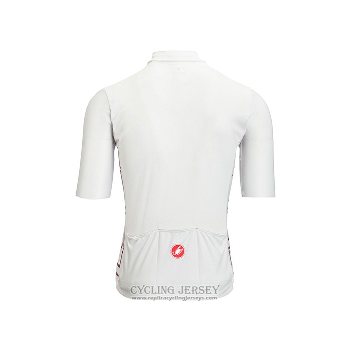 2021 Cycling Jersey Castelli White Short Sleeve And Bib Short
