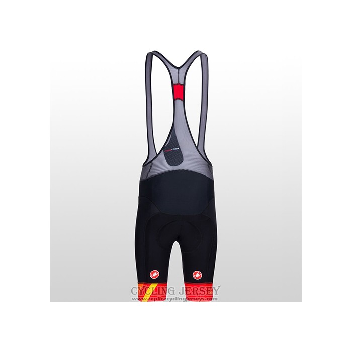 2021 Cycling Jersey Castelli Yellow Orange Short Sleeve And Bib Short