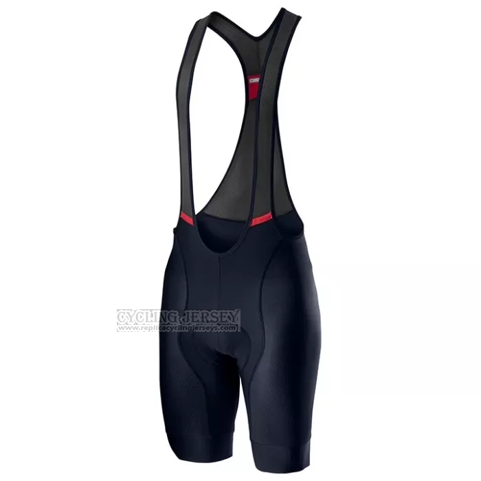 2022 Cycling Jersey Castelli Light Blue Gray Short Sleeve and Bib Short