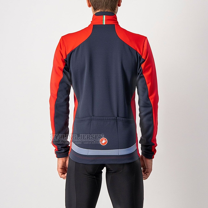 2022 Cycling Jersey Castelli Red Long Sleeve and Bib Short