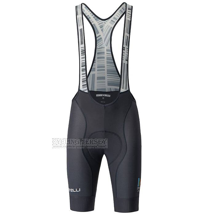 2023 Cycling Jersey Castelli Maratona Dles Dolomites-enel Black Short Sleeve and Bib Short