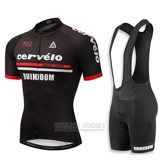 2018 Cycling Jersey Cervelo Black Short Sleeve and Bib Short