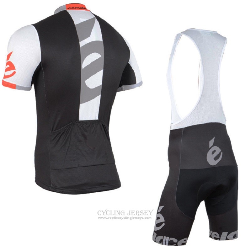2018 Cycling Jersey Cervelo Gray Black Short Sleeve and Bib Short