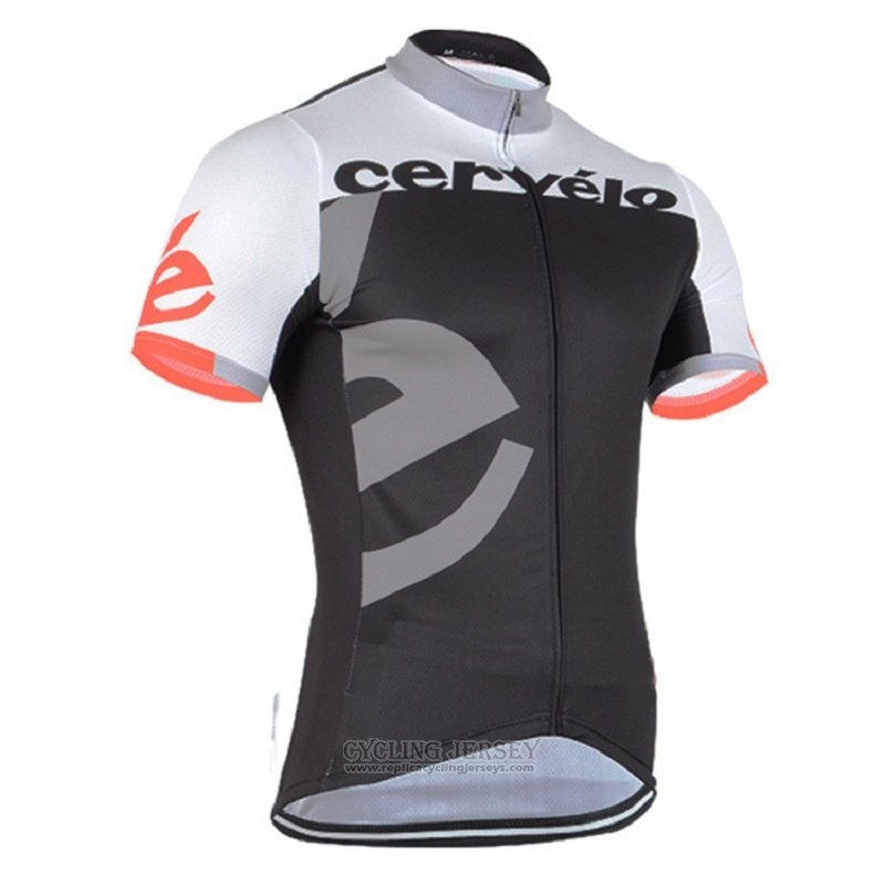 2018 Cycling Jersey Cervelo Gray Black Short Sleeve and Bib Short