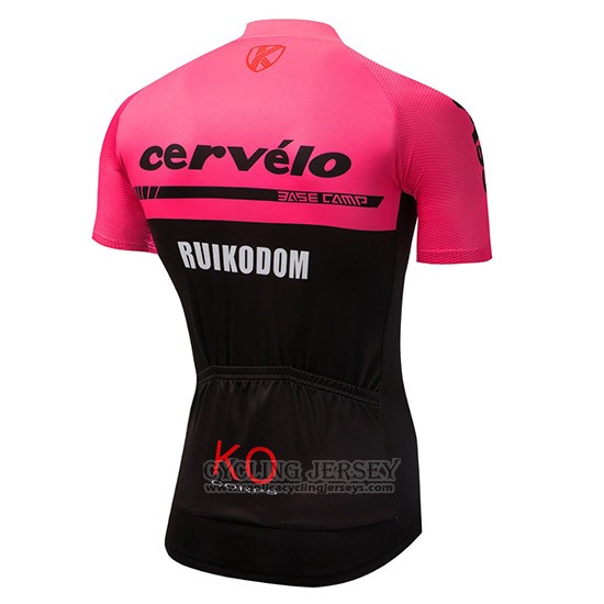 2018 Cycling Jersey Cervelo Pink and Black Short Sleeve and Bib Short