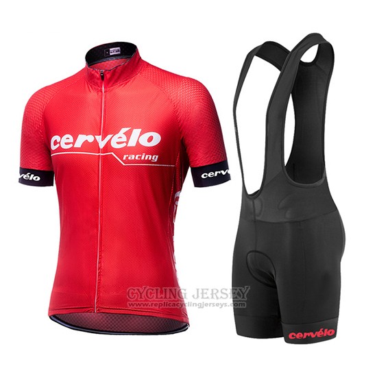 2019 Cycling Clothing Cervelo Red Short Sleeve and Overalls