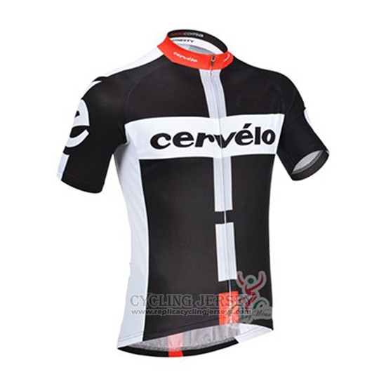2019 Cycling Jersey Cervelo Black White Short Sleeve and Bib Short