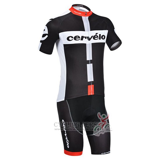 2019 Cycling Jersey Cervelo Black White Short Sleeve and Bib Short
