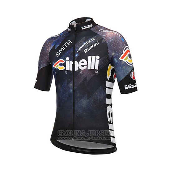 2018 Cycling Jersey Cinelli Black Short Sleeve and Bib Short