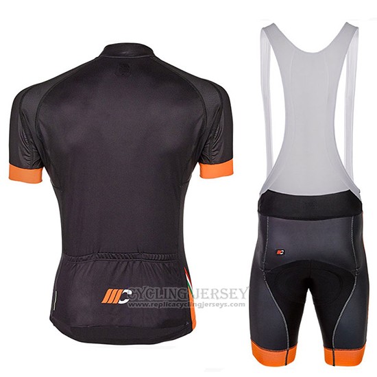 2018 Cycling Jersey Cipollini Easy Black and Orange Short Sleeve and Bib Short