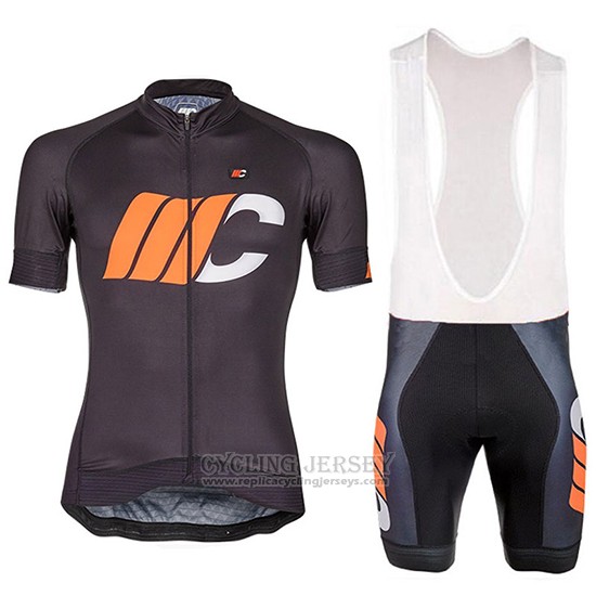 2018 Cycling Jersey Cipollini Shading White Black and Orange Short Sleeve and Bib Short