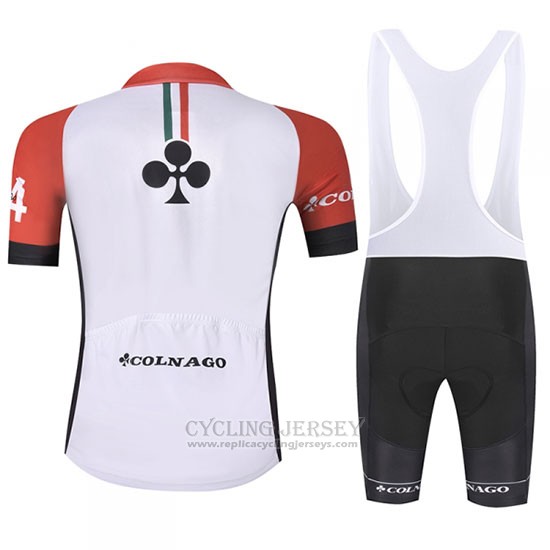 2019 Cycling Jersey Colnago White Red Short Sleeve and Bib Short
