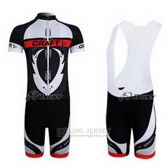 2011 Cycling Jersey Craft White and Black Short Sleeve and Bib Short